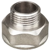 Переходник 1"x1/2" ВР-НР мм никелированная латунь VF.592.N.100.012