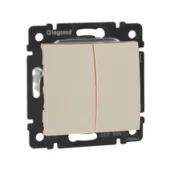 Legrand Valena Крем Выключатель 2-клавишный