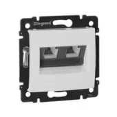 Legrand Valena Крем Розетка комп(RJ45) 2-ая 5 кат.крепление винт(без лапок)