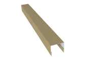 Планка П-образная заборная 24 0,4 PE с пленкой RAL 1014 слоновая кость (2,5м)