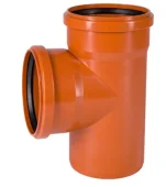 Тройник канализационный рыжий Ø110 90° ПВХ Ostendorf