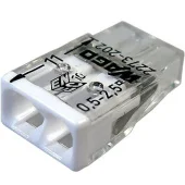 Клеммы WAGO 2273-202 (2п 0,5х2,5мм2 без рычажка) прозрачные