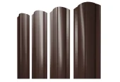Штакетник Круглый фигурный 0,45 PE-Double RAL 8017 шоколад
