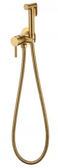 Фото Смеситель встраиваемый с гигиеническим душем Grocenberg GB001GL золотой брашированный