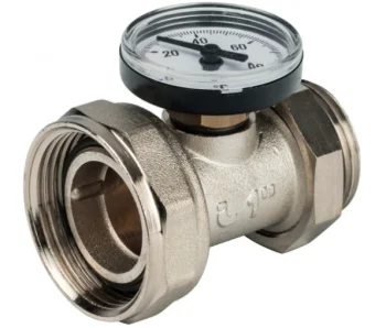 Кран прямой с тройником и термометром (универсальный) 2шт/пара				 в интернет магазине Прораб Шоп