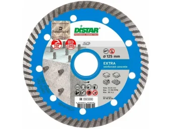 Купить Диск алмазный турбо по армированному бетону Extra (125х22.2 мм) для УШМ DiStar