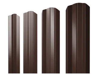 Фото Штакетник М-образный А фигурный 0,45 PE-Double RAL 8017 шоколад