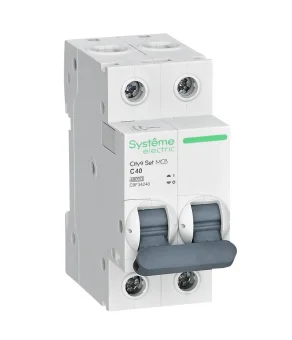 Фото Автоматический выключатель Systeme Electric City9 set ав с, 40 А, 2 Р, 4.5 kА, 230 В C9F34240 