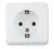 Фото Розетка Systeme Electric Этюд накладная белая Фото Розетка Systeme Electric Этюд накладная белая
