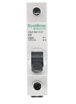 Цена на Автоматический выключатель Systeme Electric City9 set ав с, 6 А, 1 Р, 4.5 kА, 230 В C9F34106 