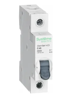 Фото Автоматический выключатель Systeme Electric City9 set ав с, 40 А, 1 Р, 4.5 kА, 230 В C9F34140 