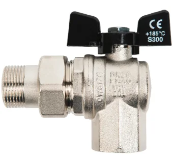 Купить Кран шаровый Угловой Bugatti 594 Нар/Вн 3/4 с накидной гайкой