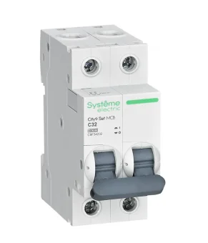 Фото Автоматический выключатель Systeme Electric City9 set ав с, 32 А, 2 Р, 4.5 kА, 230 В C9F34232 