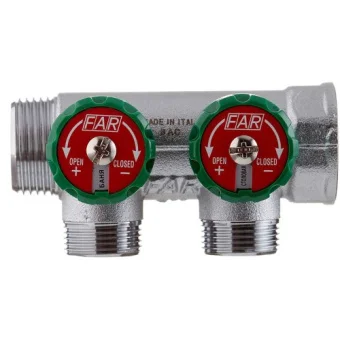 Цена на Коллектор FAR 3/4"x1/2" на 2 выхода «плоское уплотнение» 
