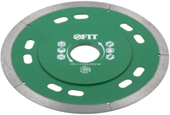 Купить Диск алмазный отрезной 125х1,1х8,0х22,2 мм Fit по керамограниту