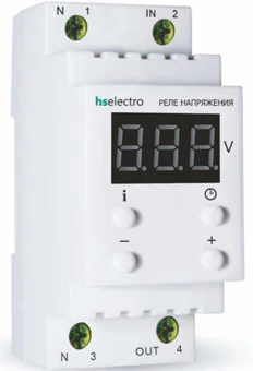 Фото РЕЛЕ НАПРЯЖЕНИЯ hselectro УКН2-50С НА DIN-РЕЙКУ 50А
