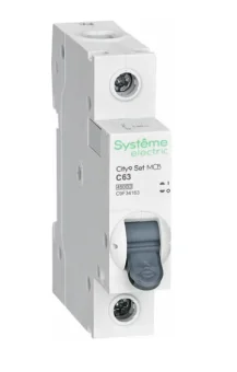Фото Автоматический выключатель Systeme Electric City9 set ав с, 63 А, 1 Р, 4.5 kА, 230 В C9F34163   