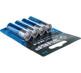 Купить Батарейка палец. ЗУБР 1.5 В тип АА 4шт, Turbo-MAX