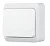 Выключатель Systeme Electric Этюд одноклавишный накладной белый