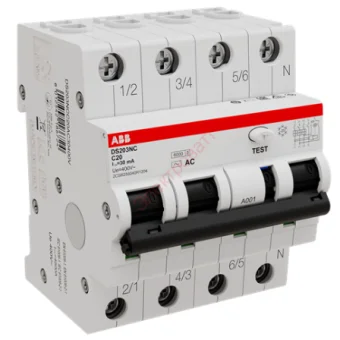 Купить Автоматический выключатель дифференциального тока 4P DS203NC С25 AC30 ABB