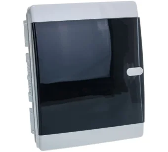 Фото Бокс в нишу Tekfor 18 модул. прозрачная черная дверца IP41