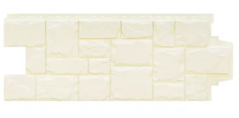 Фото Фасадная панель Крупный камень Classic молочный