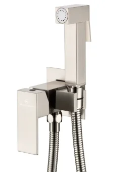 Купить Смеситель встраиваемый с гигиеническим душем Grocenberg GB002 Никель