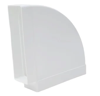 Фото Колено горизонтальное пластик 90, 60х204 мм