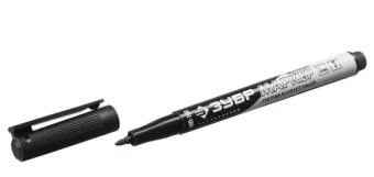 Купить Маркер перманентный, ЗУБР МП-100 черный, заостренный наконечник