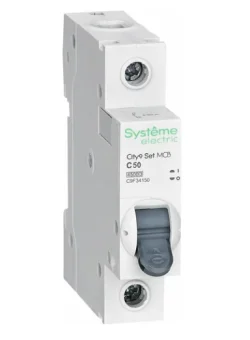 Фото Автоматический выключатель Systeme Electric City9 set ав с, 50 А, 1 Р, 4.5 kА, 230 В C9F34150   