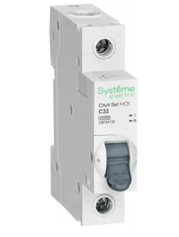 Фото Автоматический выключатель Systeme Electric City9 set ав с, 32 А, 1 Р, 4.5 kА, 230 В C9F34132   