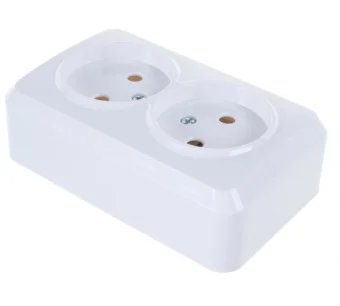 Фото Розетка 2 гнезда 16А С/З (Для времянки)