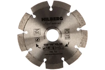 Фото Диск алмазный отрезной сегментный Hilberg Hard Materials Laser (125x22.23 мм)