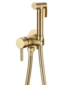 Купить Смеситель встраиваемый с гигиеническим душем Grocenberg GB001MG Матовое золото