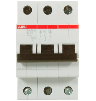 Купить Автоматический выключатель 3пол 20A, 4,5кА, АВВ