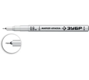 Купить Экстра маркер-краска ЗУБР Профессионал МК-80 0,8 мм белый