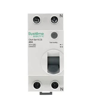 Купить УЗО Systeme Electric City9 set вдт а 2p  40а 30ма тип-a 230в C9R68225