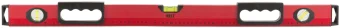 Купить Уровень Бизон (3 глазка, красный корпус, магнитная полоса, ручки, шкала 800 мм)