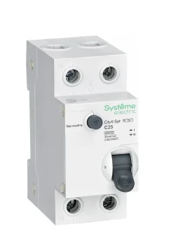 Фото Автоматический выключатель дифференциального тока Systeme Electric АВДТ City9 set 1p+n с, 25 А, 4.5 