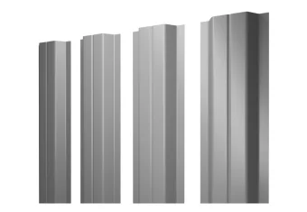 Фото Штакетник П-образный A с прямым резом 0,45 PE RAL 7004 сигнальный серый