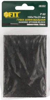 Купить Губка шлифовальная алюминий-оксидная (100х70х25 мм; P60) FIT 