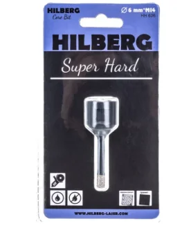 Фото Коронка алмазная с воском по керамике и керамограниту Super Hard (6 мм; M14) Hilberg HH606