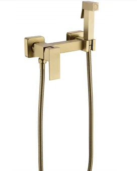 Купить Смеситель с гигиеническим душем Grocenberg GB101N-MG Матовое золото