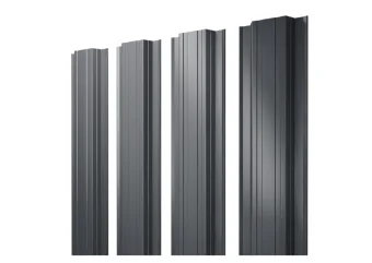 Фото Штакетник Прямоугольный с прямым резом 0,45 PE RAL 7024 мокрый асфальт