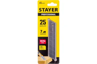 Фото Сегментированные лезвия STAYER 25 мм, 5 шт.