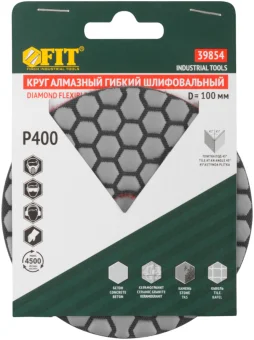 Цена на Круг алмазный гибкий шлифовальный FIT для полировки мрамора Р400 х 100мм(СОТЫ)