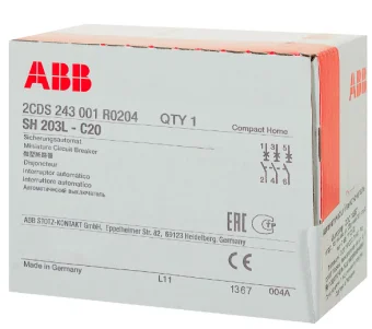 Автоматический выключатель 3пол 20A, 4,5кА, АВВ в интернет магазине Прораб Шоп