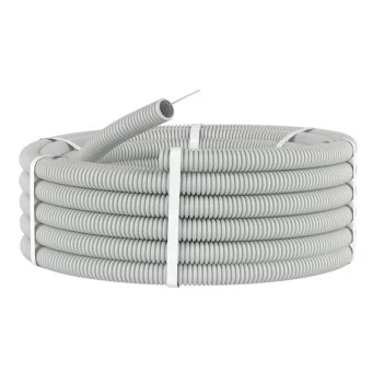 Купить Труба гофрированная (серая) ПВХ d 20мм с зонд.