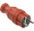 Фото Вилка прямая ВБп3-1-0м IP44 ОМЕГА каучук красная IEK