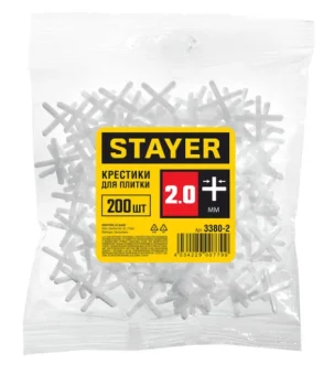 Фото Крестики STAYER 2мм для плитки - 200шт в упак